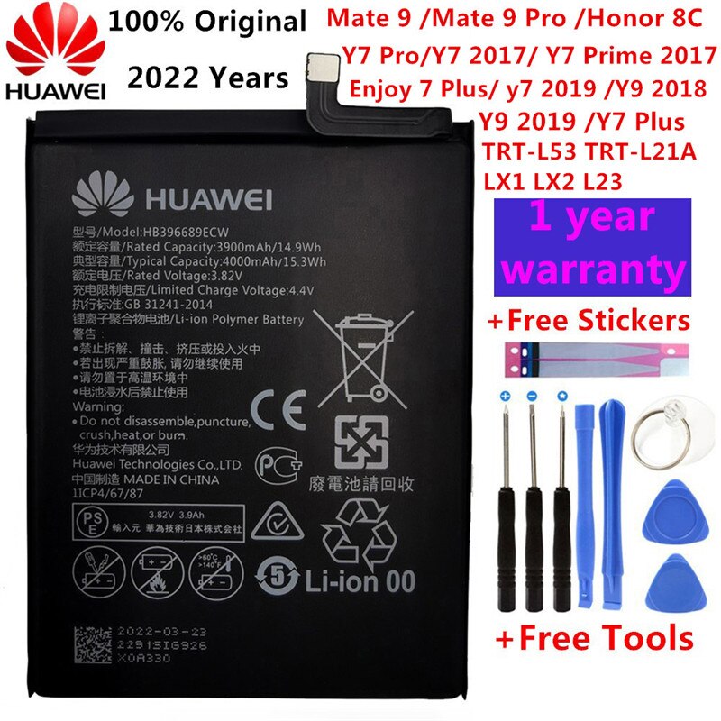 Original Battery For Huawei Honor Mate Nova 2 3 5C 5A 6A 7 7C 7A 7X 8 8A 8C 8X P8 9 Y9 P9 10 P10 20 P20 Lite Pro Plus Batteries: Mate9- Mate 9 Pro