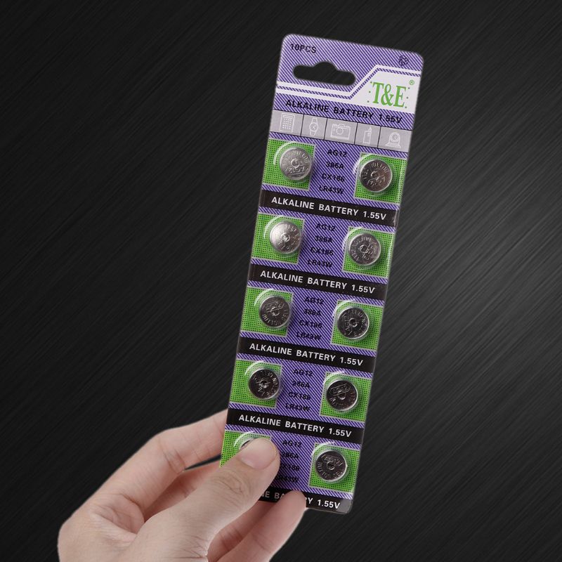 10PCS Alkaline Battery AG12 1.5V LR43 386 Button Coin Cell Watch Toys Batteries Control Remote SR43 186 SR1142 LR1142