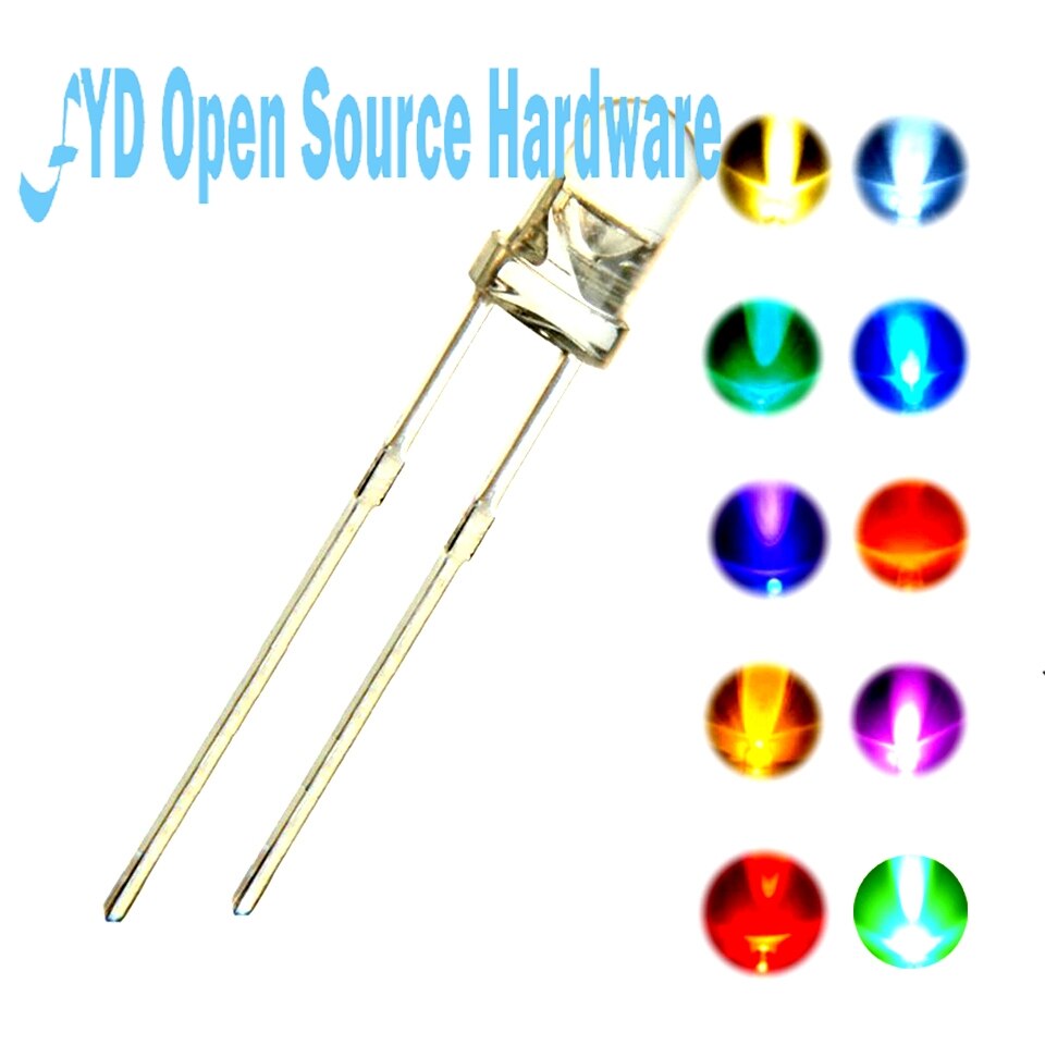 100pcs LED 5mm series of circular LED high brightness LED lights