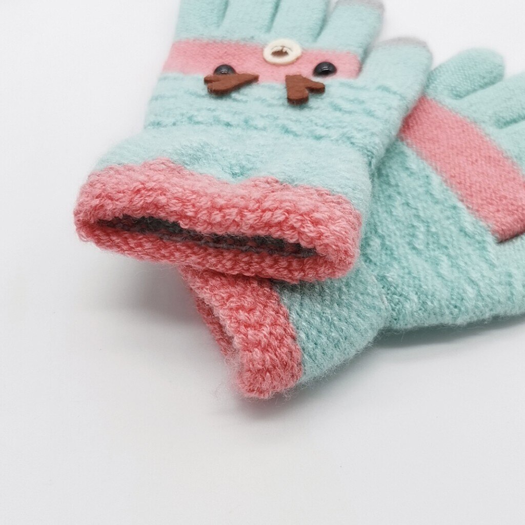 Winter freundlicher Finger warme gestrickte handschuhe mädchen Plus samt gestrickte handschuhe für freundlicher Fäustlinge Handschuhe obst