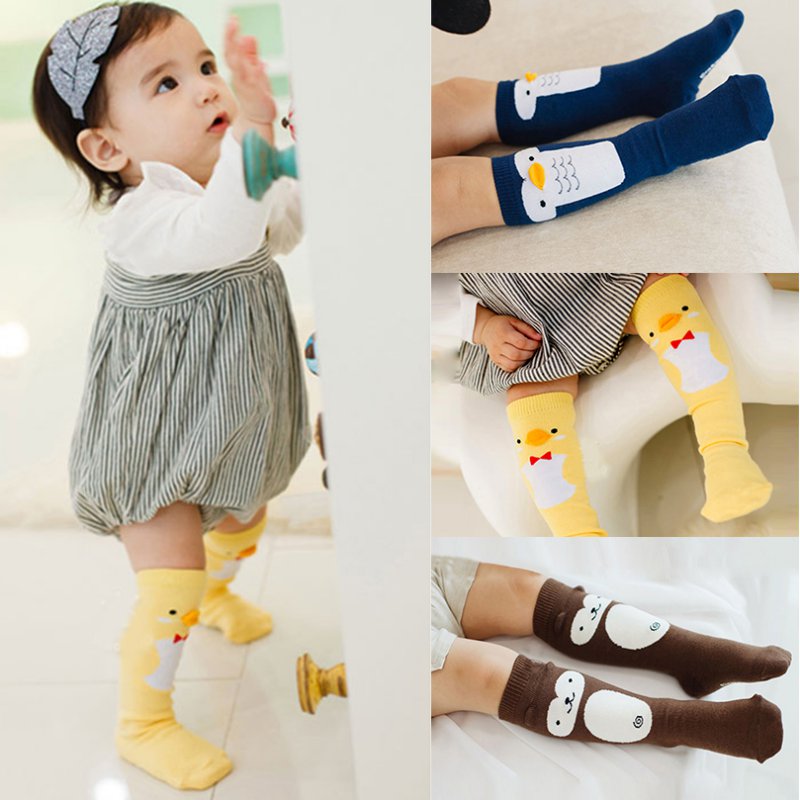 Piger kid sokker børn lange knæ sok slik farve sok til småbarn pige barn baby skridsikker medium strømper