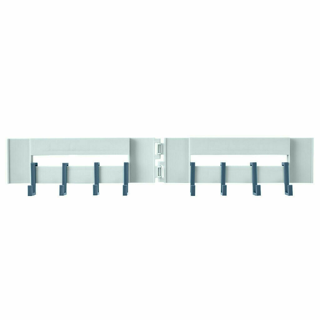 Gancho de esquina plegable de 6 filas ganchos cocina cuarto de baño sin perforaciones ganchos: Azul cielo