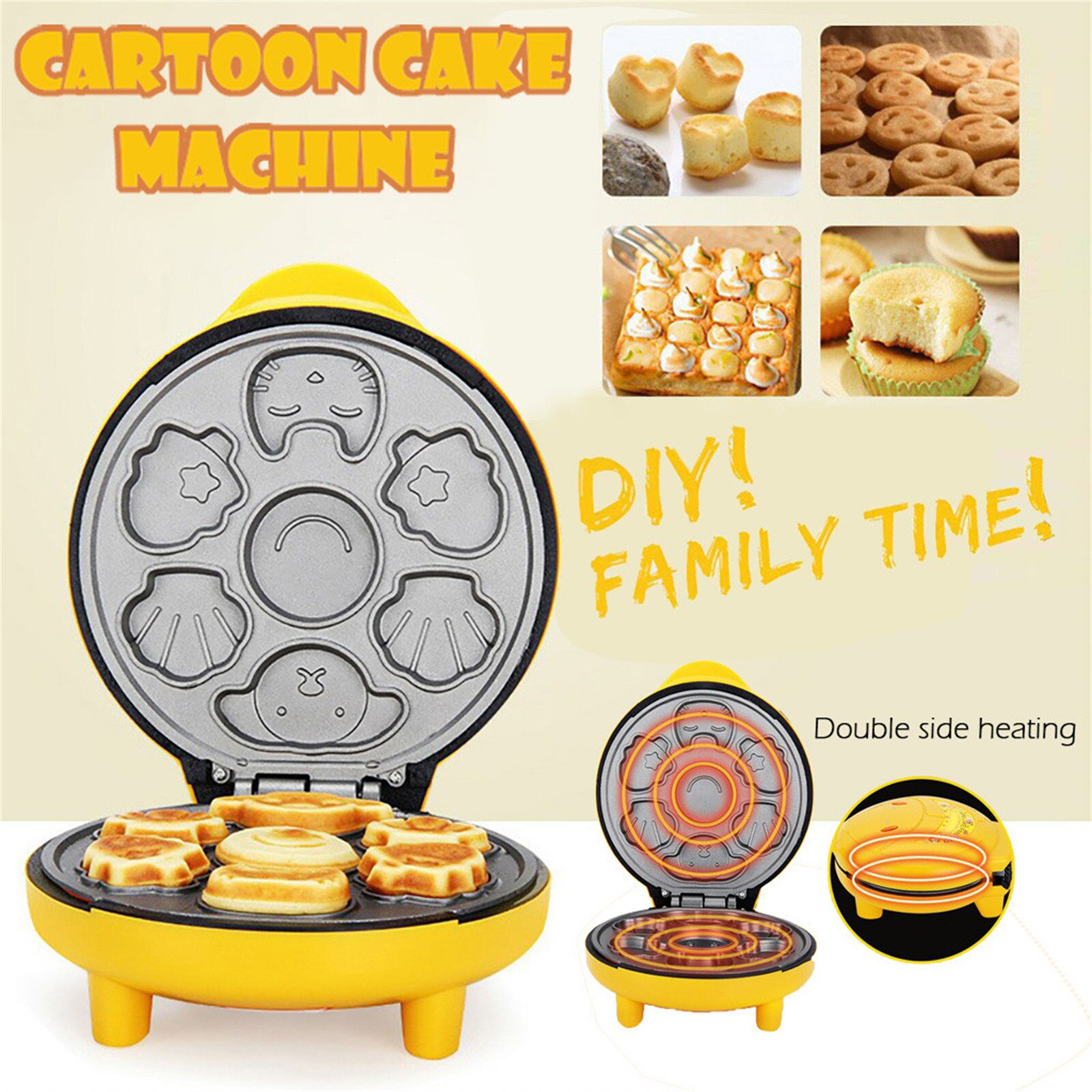 Multi-function Home Cake Machine Breakfast Sandwich Maker Home Cake Machine Bread Machine Heating Baking Breakfast Machines#g30