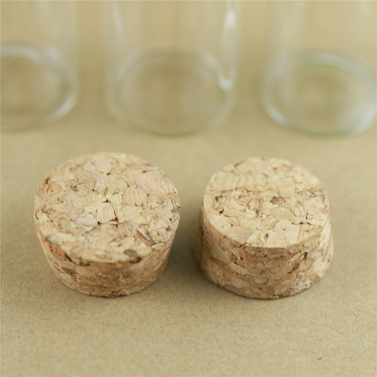 12pcs/Lot long Cork In Vitro Thick Glass Bottles Wishing Bottle Glass Cork Stopper Jars Storage Container