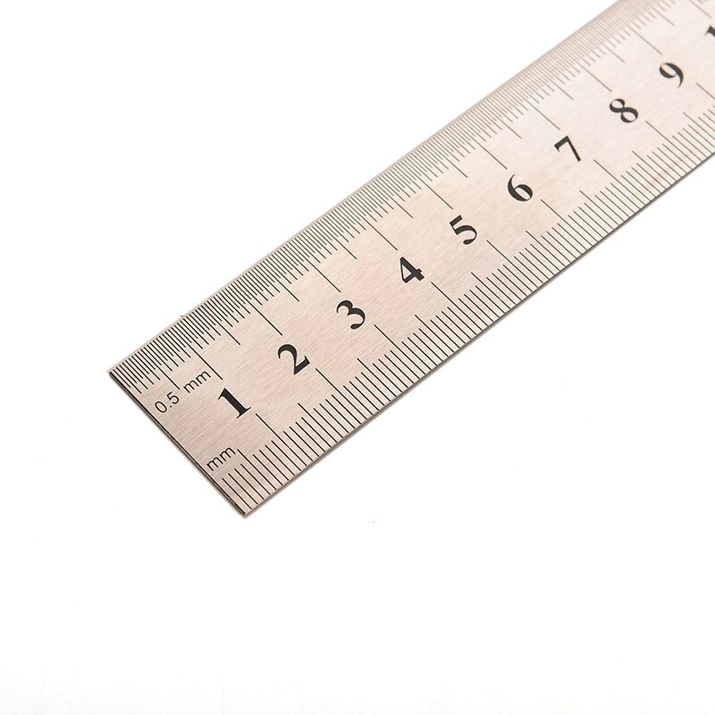 1pc Stainless Steel Metal Ruler Metric Rule Precision Double Sided Measuring Tool