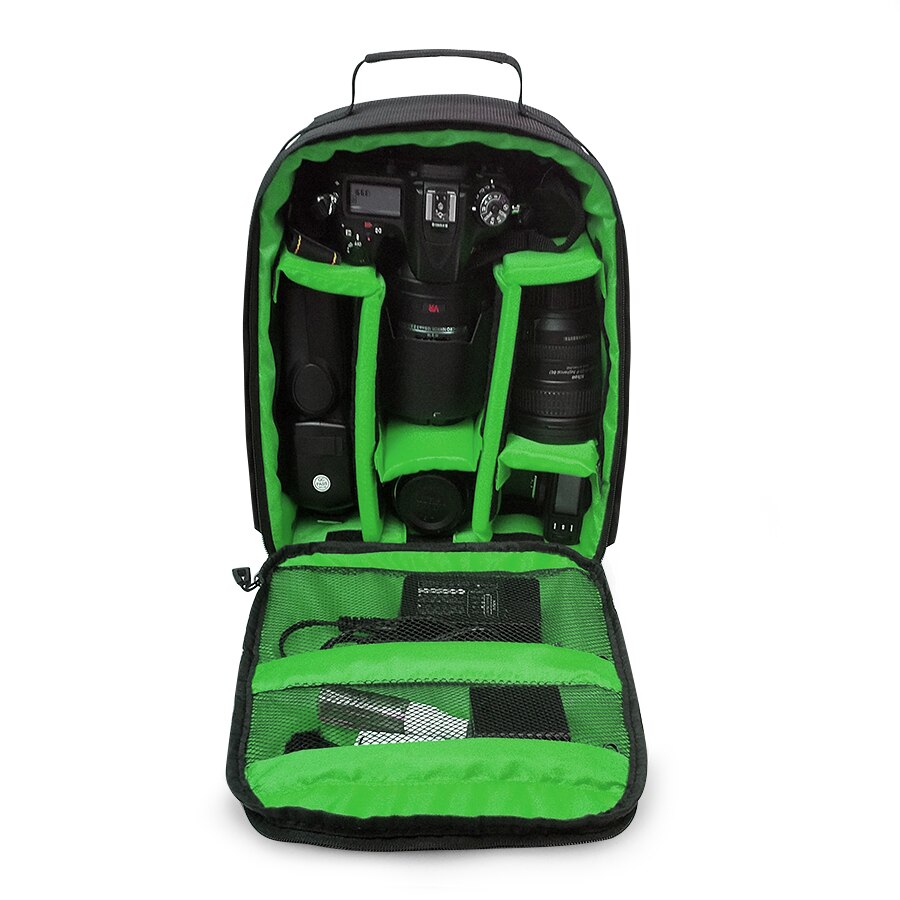 Kit de limpieza 3 en 1, mochila impermeable para cámara, funda para Canon EOS 1100D 760D 750D 700D 600D 1300D 1200D 650D 550D 60D 70D: Green Bag Only