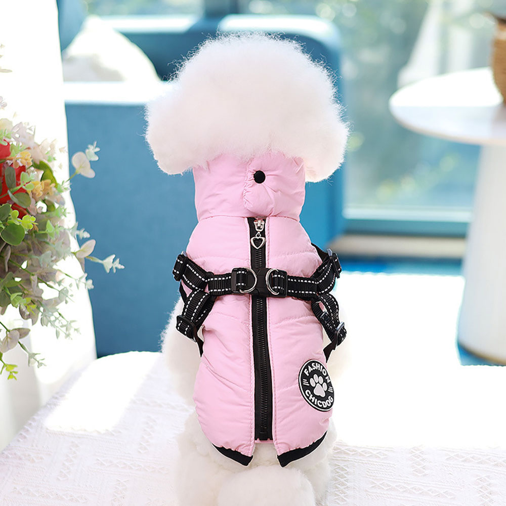 Dogs and Cats Coat Jacket Pet Vest Dog Pet Harness Zipper Puppy Warm Hoodies Clothes 4 Colours