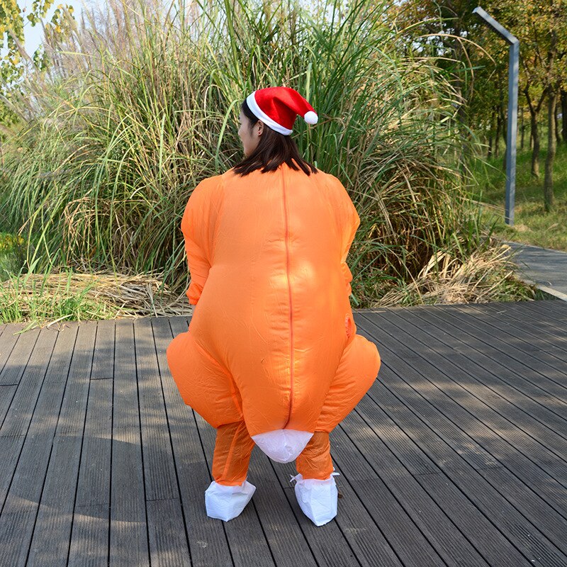 Giocattoli Della Novità Gonfiabile Arrosto di Tacchino costume Cazzo Mascotte di Pollo Costumethanksgiving di Pasqua aria Soffiata Del Partito di Cosplay Del Vestito Operato