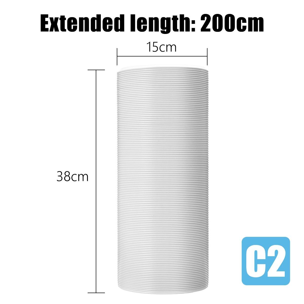 Portable Air Conditioner Accessories Window Plate Adaptor Exhaust Hose Tube Air Conditioner Spare Parts: 15x200Exhaust hose