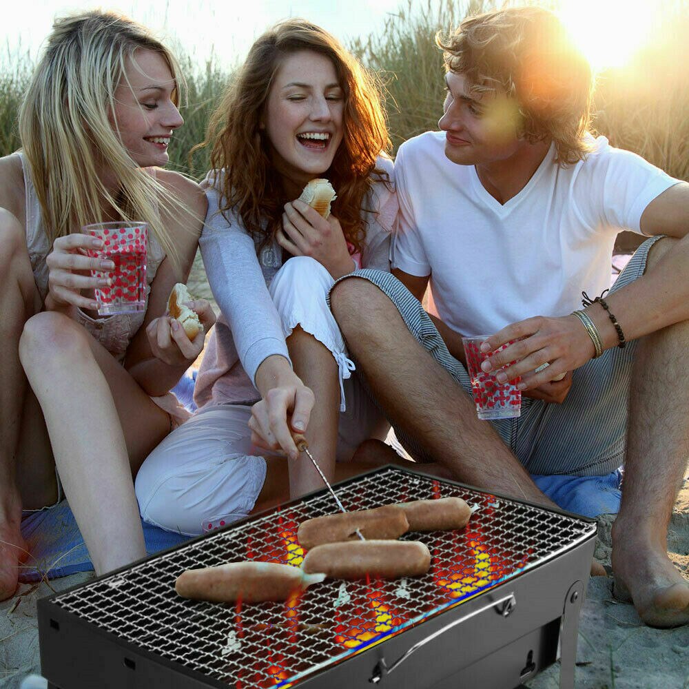 Draagbare Kleine Barbecue Kachel Houtskool Bbq Grill Patio Outdoor Camping Picknick Brander Opvouwbare.