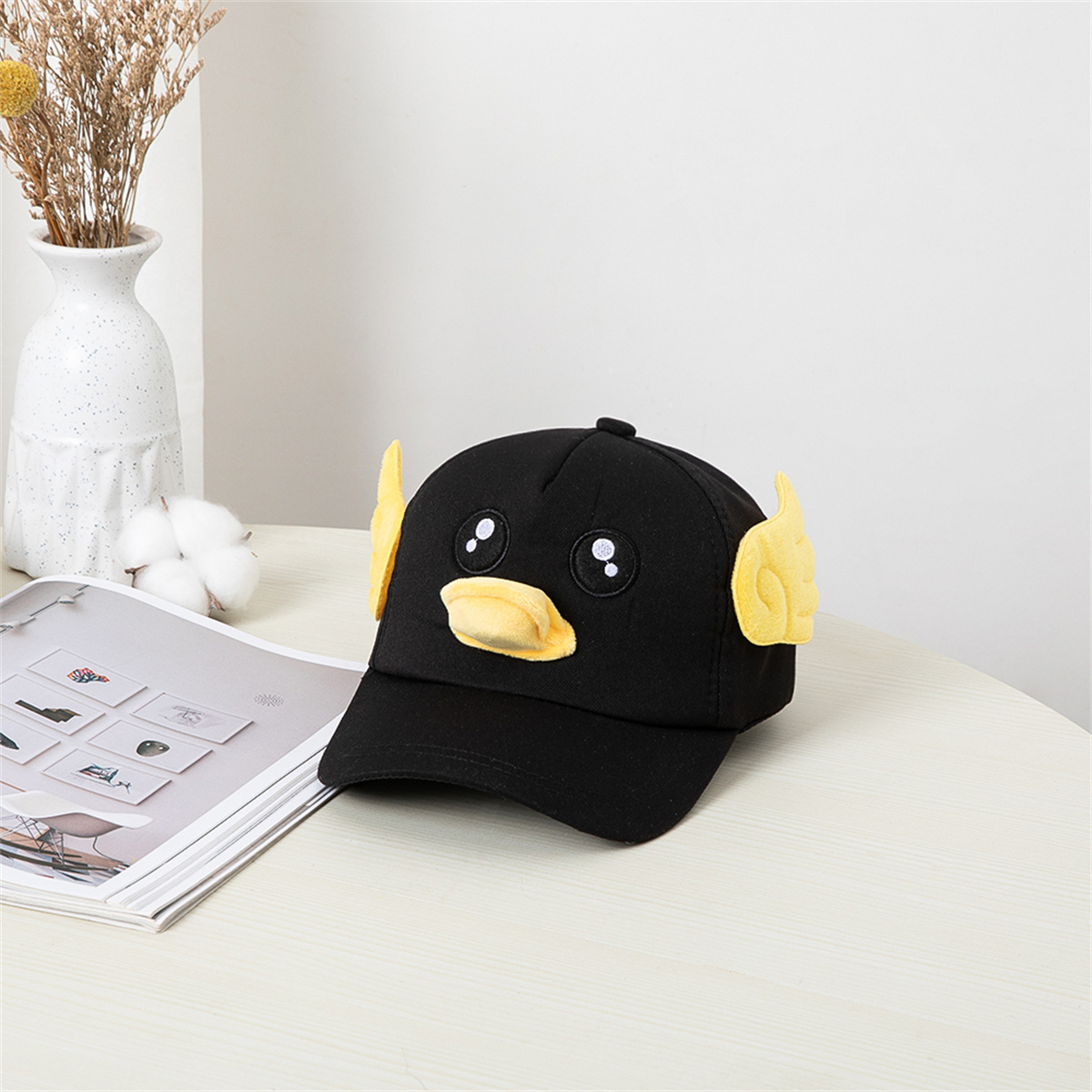 Gorra de béisbol para niños y niñas, sombrero de sol clásico de graffiti, color sólido, patrón divertido tridimensional, gorra de béisbol para niños, sombrero de: Negro