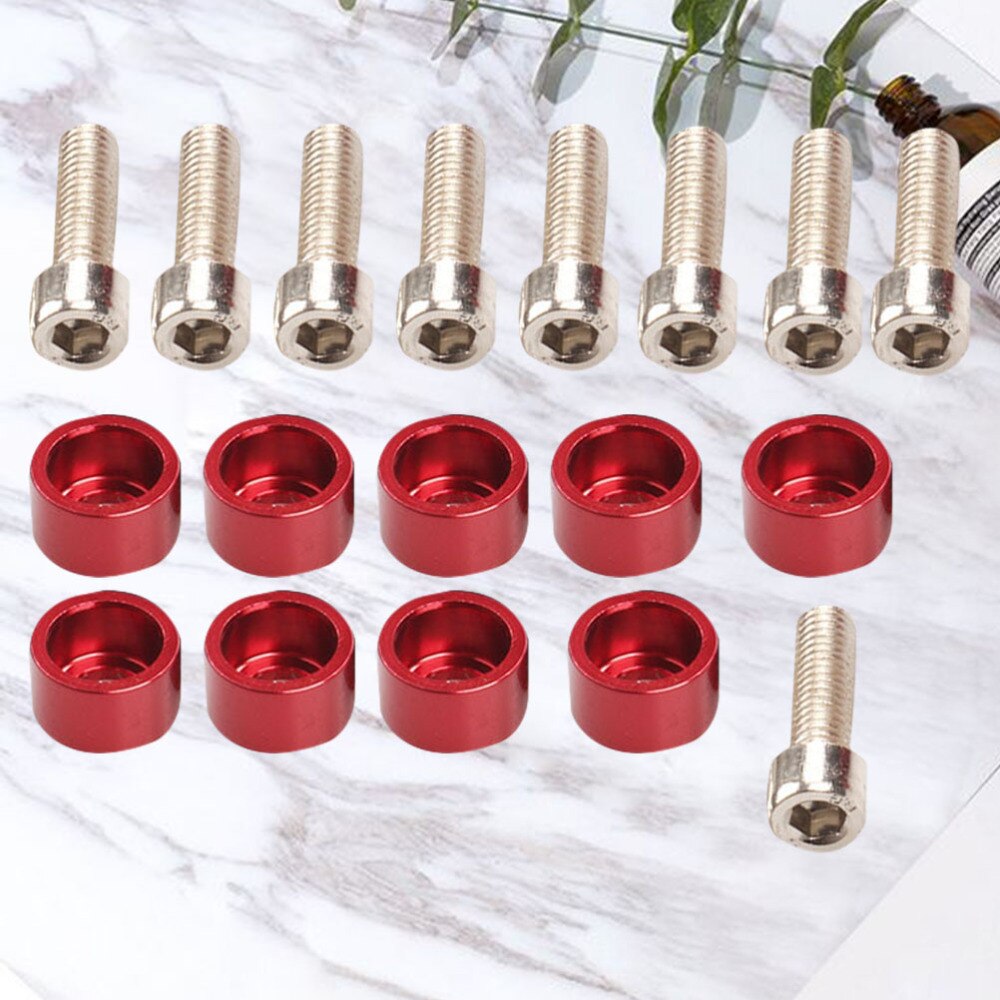 18pcs/set Intake Manifold Cup Washer Aluminium Alloy Decoration Screw Cup Washer Gasket for Vehicle