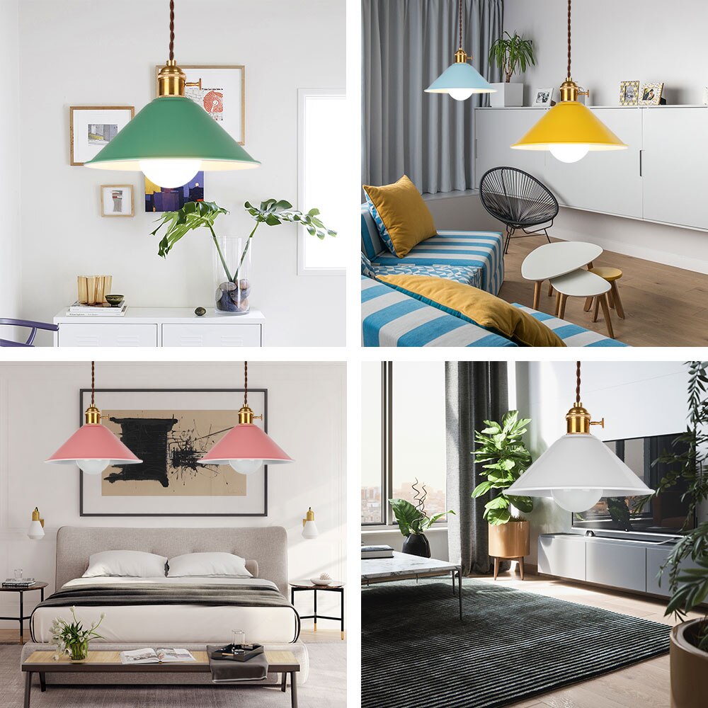 Moderne Nordic Hanglamp LED hanglamp Amerikaanse Opknoping Lamp kleurrijke lamp armatuur woonkamer slaapkamer decoratie verf