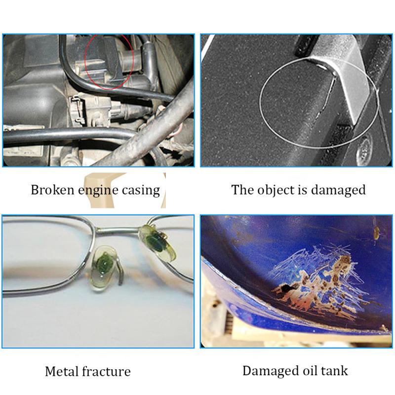 2pcs Super AB Glue Iron Stainless Steel Aluminium Alloy Glass Plastic Wood Ceramic Marble Strong Quick-drying Epoxy Adhesive 20g