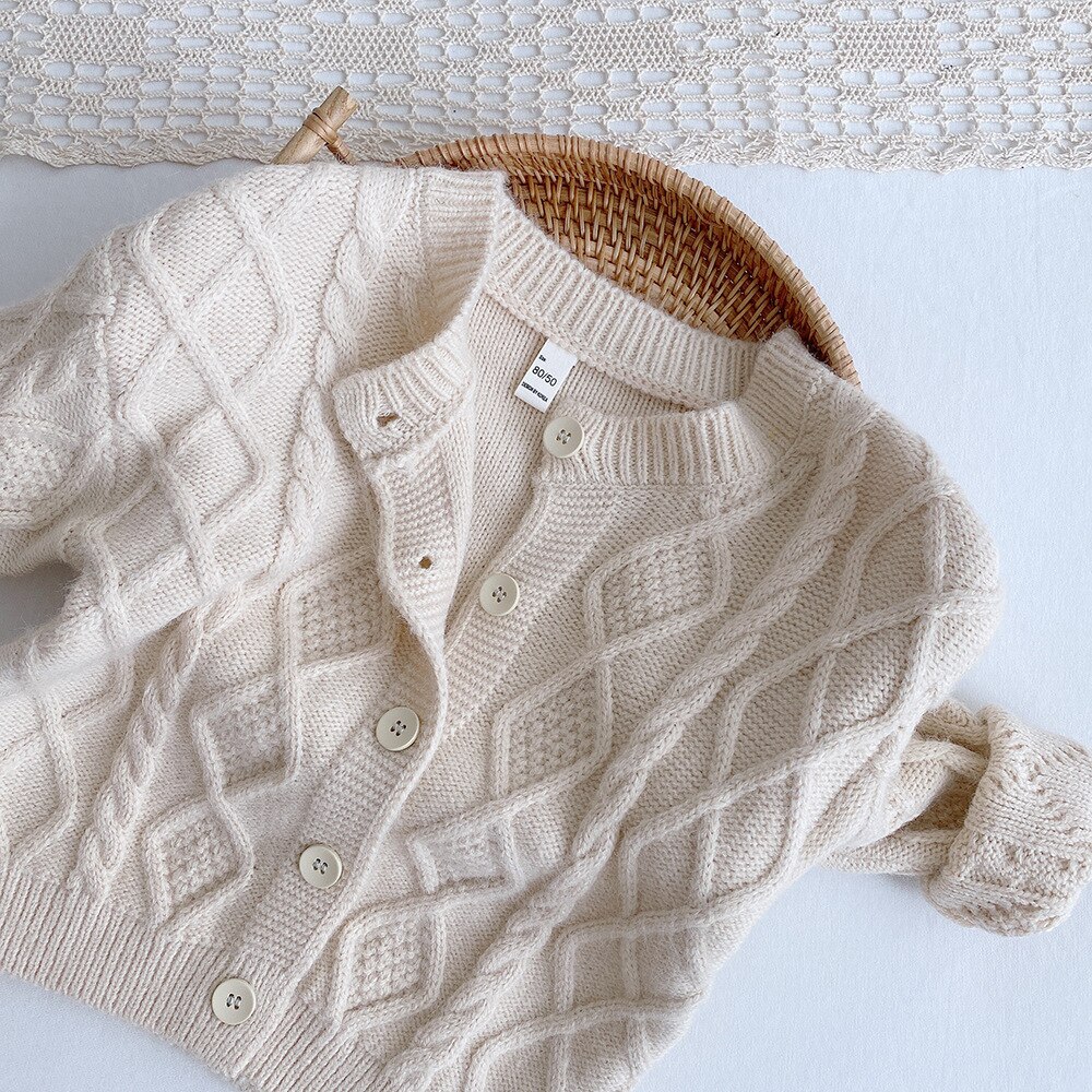 Spring Autumn Knitted Cardigan Sweater Korean Style Handsome Children Cardigan Sweater Casual Kids Wear Baby Boy Clothes Winter