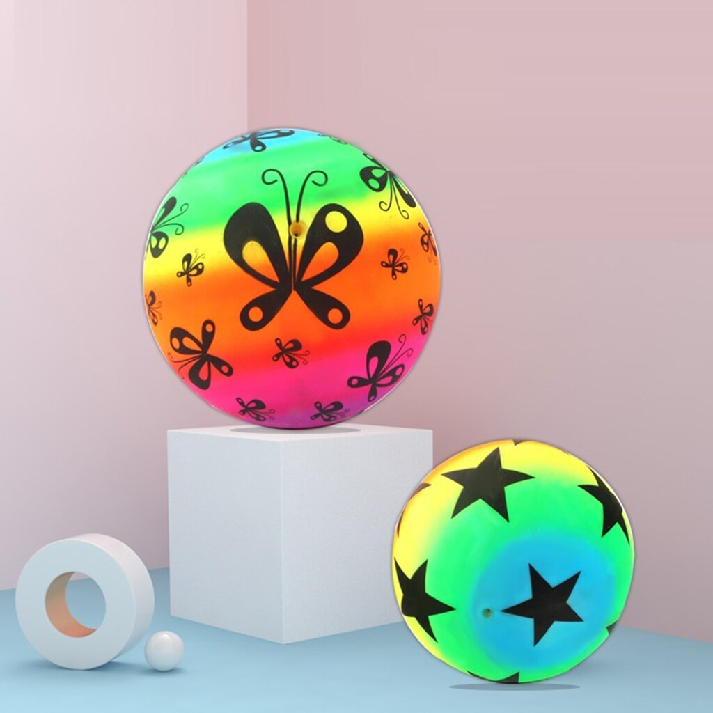 PVC Football Kids Soccer Soft Inflatable Ball Indoor Outdoor Play Balls for Beach Park, Home, Parties