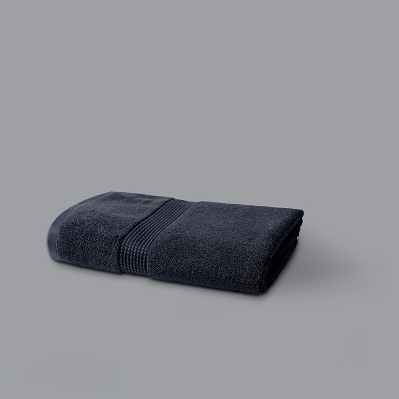 Long-staple Cotton Bath Towel Thicken Household Hotel Beauty Center Bathroom Towels No Fluorescence Suitable for Adults: Dark Gray