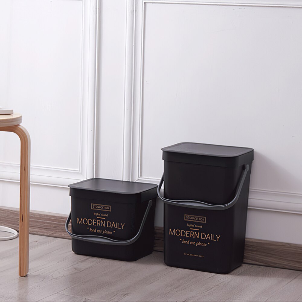 Poubelle murale en PP , Portable, avec couvercle, pour la cuisine, les toilettes et la maison