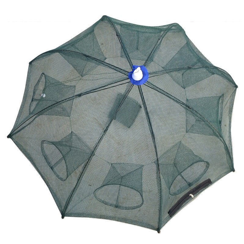 Folding fishing net fishing gear hand throw net fish with umbrella automatic fish protection fishing supplies