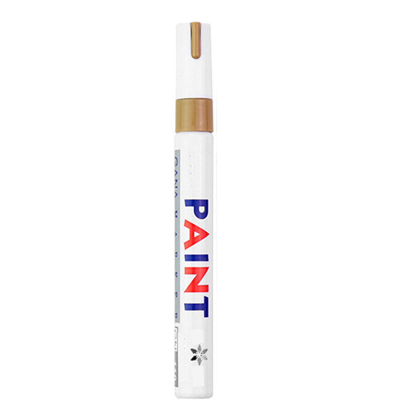 1 stück Bunte Permanent Farbe Marker Wasserdicht Weiß Marker Reifen Lauffläche Gummi Stoff Farbe Metall 12 Farben Farbe Marker Stifte: Gold