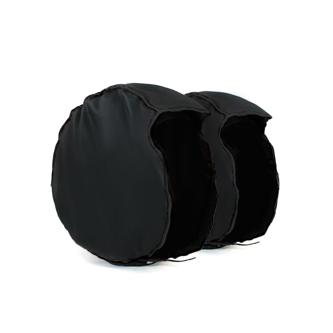 Motorfiets Dikker Voor &amp; Achter 17Inch Tire Warmer Fasten Verwarming Windstop Cover Band Windscherm Warm Houden: all black