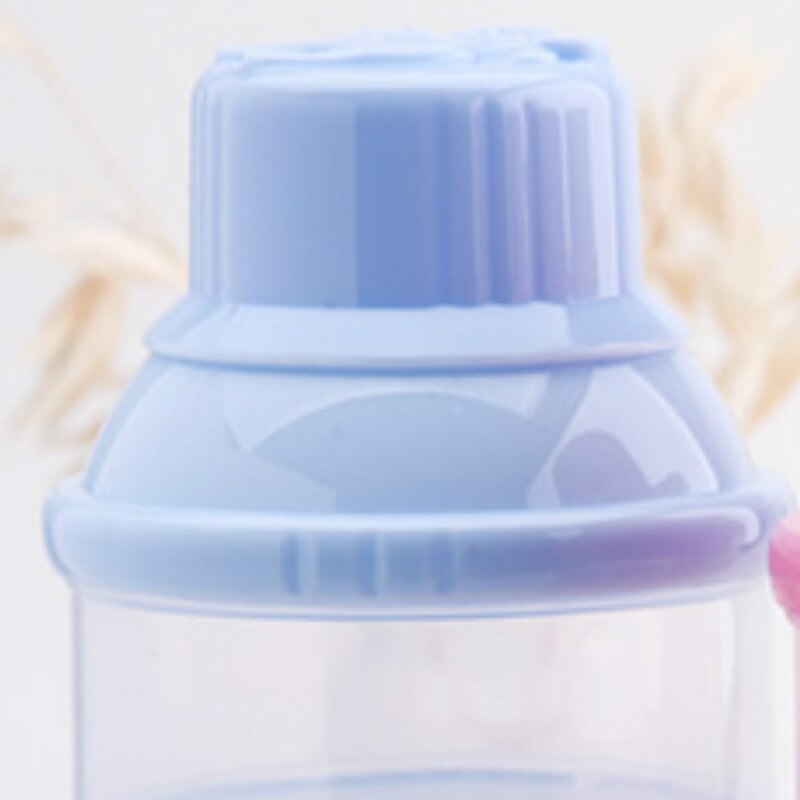 3 lager björnlåda småbarnspulverförvaring oumbärlig spannmålsbehållare snacks mjölklåda spädbarnsstil barnmat tecknad bärbar: Blå