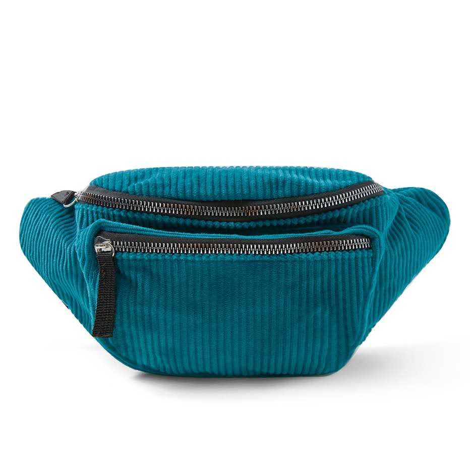 corduroy Waist Bag Zipper Chest Bag Sport Canvas Fanny Pack Girl Waist Belt Bags Phone Waist Pack for women