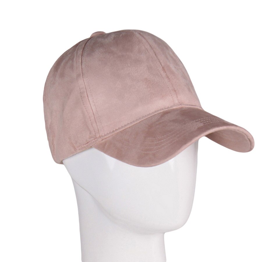 Brand Baseball Cap Women Cap Street Hip Hop Caps Suede Hats for Ladies Black Grey Baseball Cap: light pink