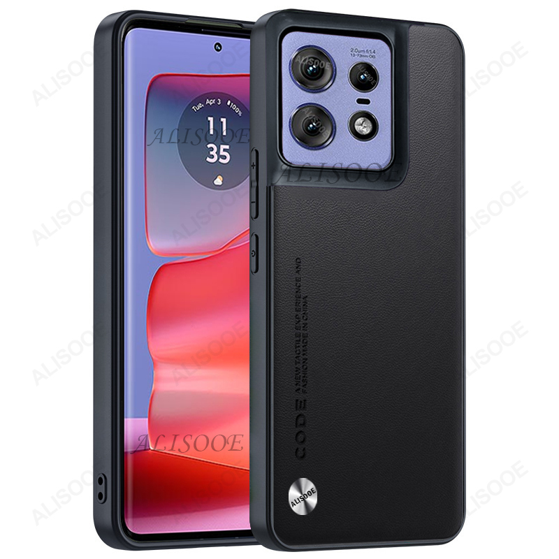 Motorola edge 50 pro 40 neo  g54 -puhelimen suojakuori, kuitukuvioinen pu-nahkainen suojakuori moto edge 50 pro  g14 g34 g84 -puhelimelle.: Denim / Taivaansininen