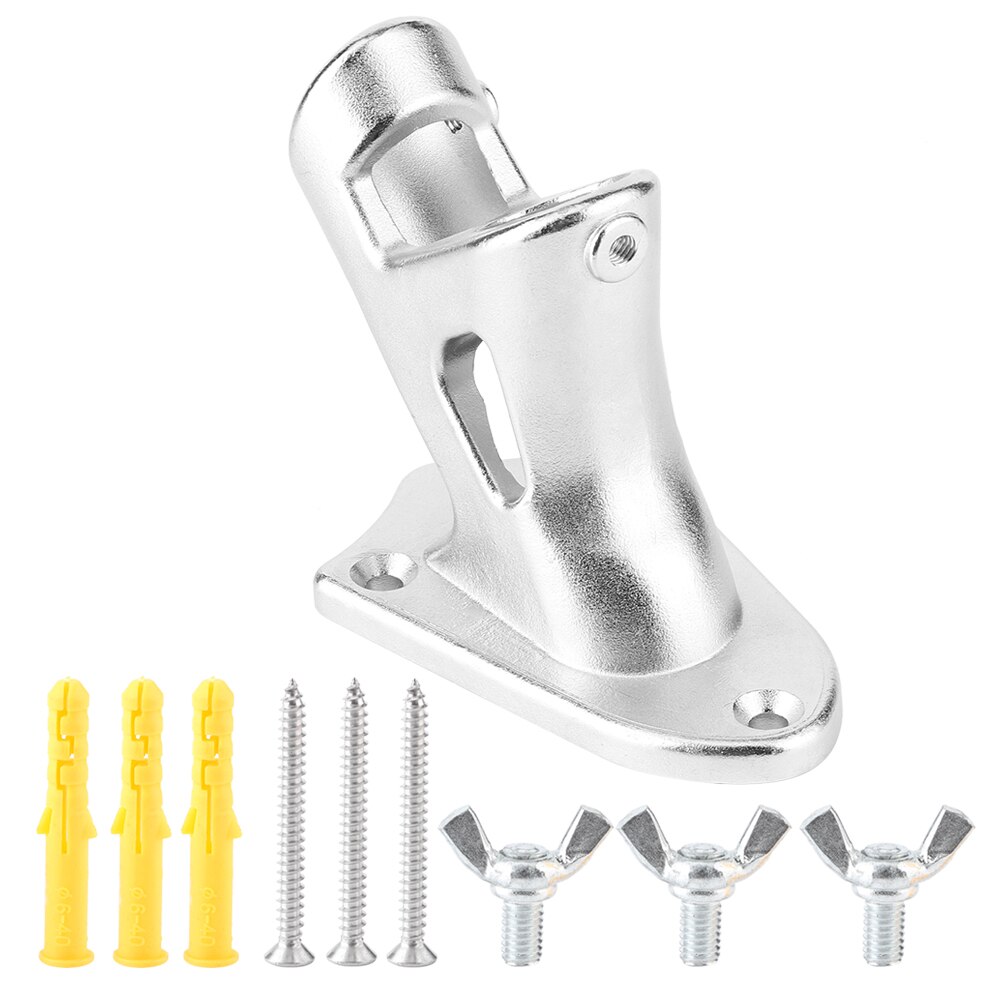 Stainless Steel Heavy Duty Outdoor Flagpole Bracket Stand Base Support Fixing Too For House