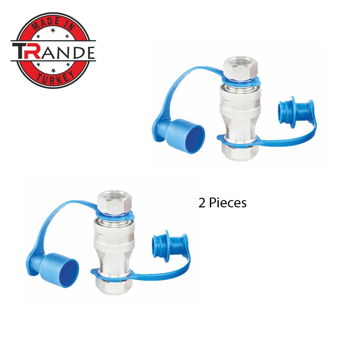 Hydraulic Jack Male - Female Coupling 1/2" BSP 320 BAR Universal Using for Tractor, Dump Track and Agricultural Equipments 2 Set