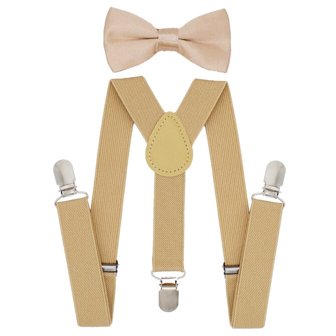 Suspenders for Children Polyester Material Elastic and Adjustble: Khaki