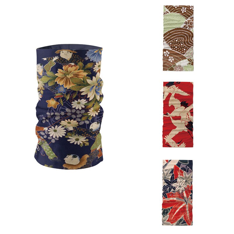Foulard Hijab unisexe imprimé en 3D, Style japonais, Art, Bandana, bandeau, pour femmes, cyclisme, tubulaire, guêtre de cou