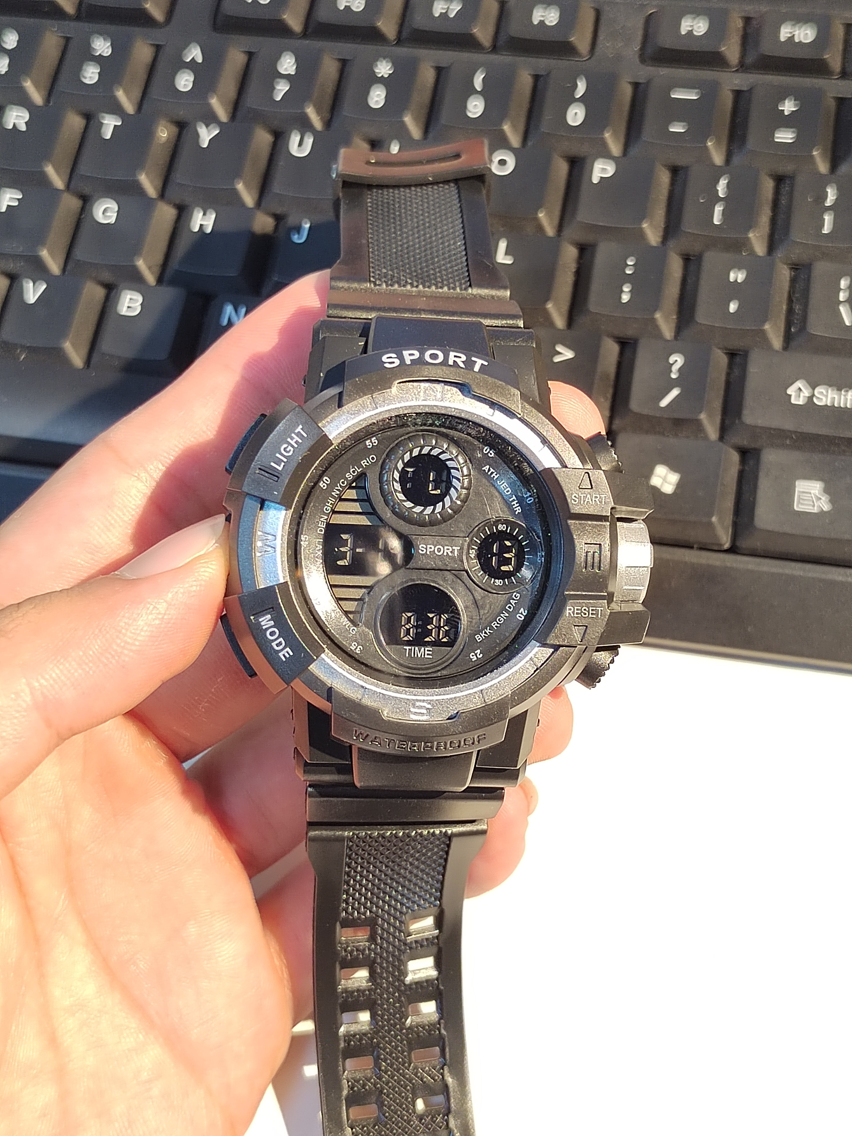 Reloj Digital negro YIKAZE para hombres, relojes deportivos, cronógrafo impermeable para exteriores, reloj de mano G, reloj de pulsera para estudiantes de choque de infantería: Café