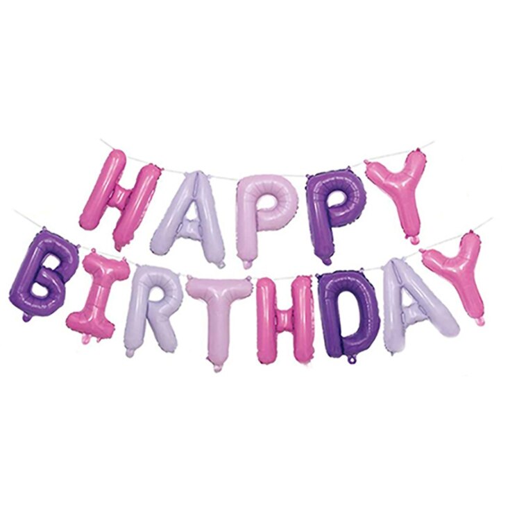 16 inch Letters HAPPY BIRTHDAY Foil Balloons Happy Birthday Party Decoration Kids Alphabet Air Balloons Baby Shower Supplies: Burgundy