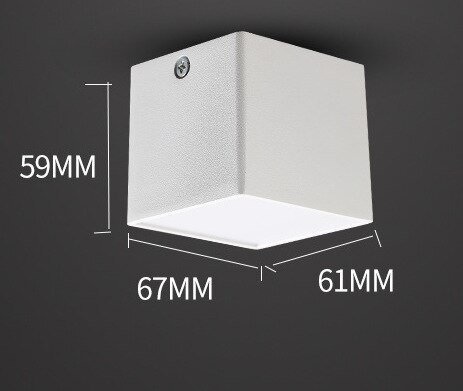 LED Mini Small Square Led Ceiling Spotlight Home Background Wall Square Downlight Hotel 8W Led Spot Indoor Lighting: 7W Downlight White / Natural White 4000K