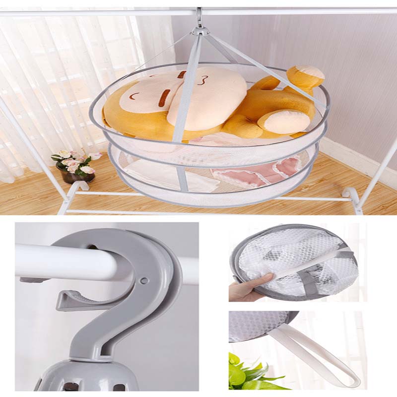 Windproof Clothes Drying Net For Sweater Bra Underwear Hanging Drying Rack Laundry Basket Mesh Folding Nets Flat Out to Dry