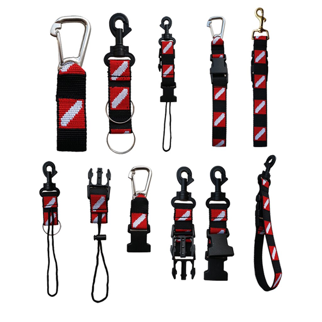 Perfeclan Durable Scuba Diving Fin Mask Gear Holder Keeper Lanyard Strap Safety Clip Scuba Dive Gear Holder Lanyard