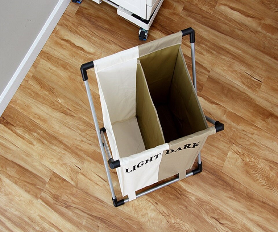 Wasmand Opvouwbare Dikke Oxford Bekisting Twee Grid Storage Box Voor Badkamer Rack Kleding Organizer