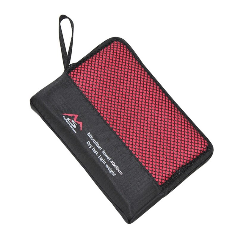 Ultralight Compatto Rapida Asciugatura Asciugamani Campeggio Compatto Nuoto Asciugamani Mano Viso in Microfibra Antibatterico Viaggi trekking: rosso-S