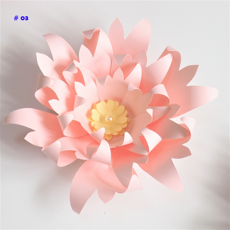 20CM Thick Cardstock Rose DIY Paper Flowers For Wedding & Event Backdrops Decorations Baby Nursery Wall Decor Video Tutorials: Light Pink