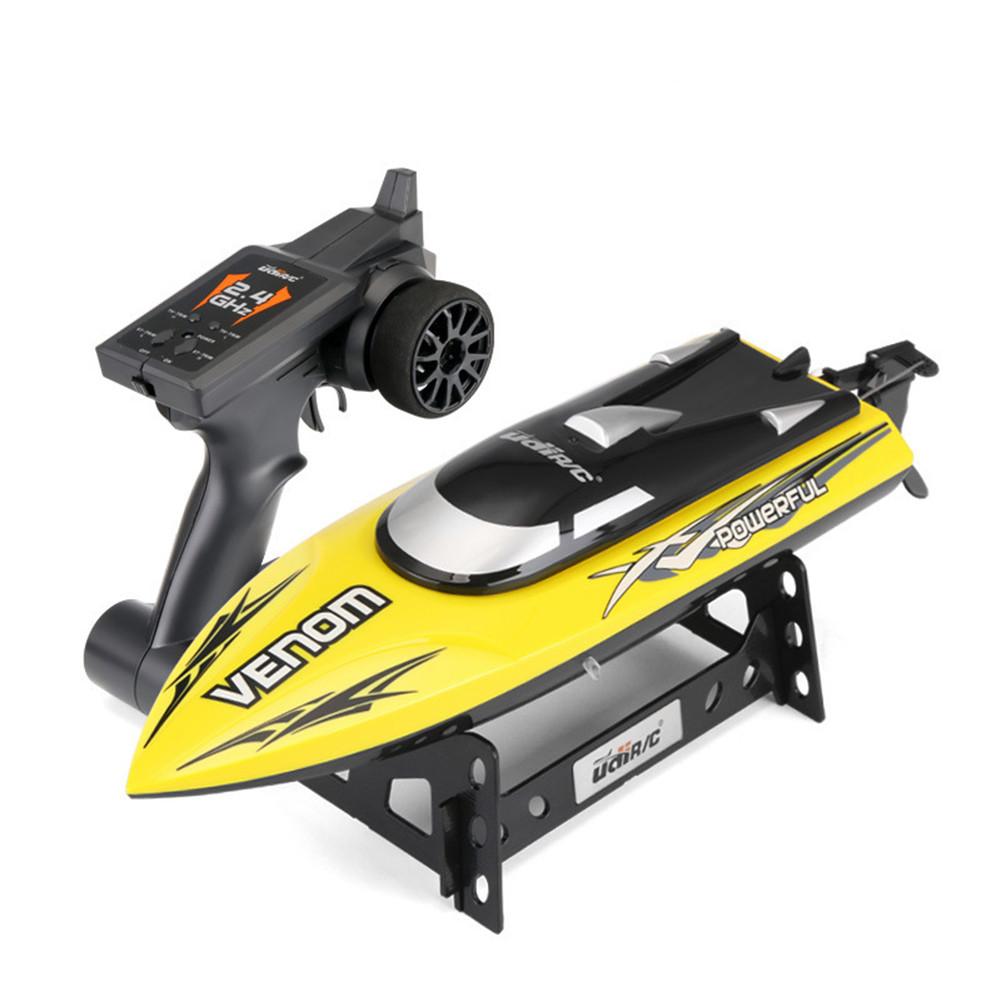 2.4GHz High Speed Wireless Remote Control Boat With Alarm Speedboat Flip Recovery Reverse Boat Model Rowing Toy: Yellow