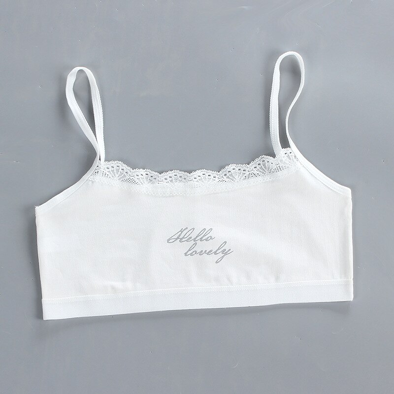 Cotton Girl Bra Development Period 7-14 Years Old Older Children&#39;s Lace Letter Underwear Girls Tube Top Student Training Bra: 1