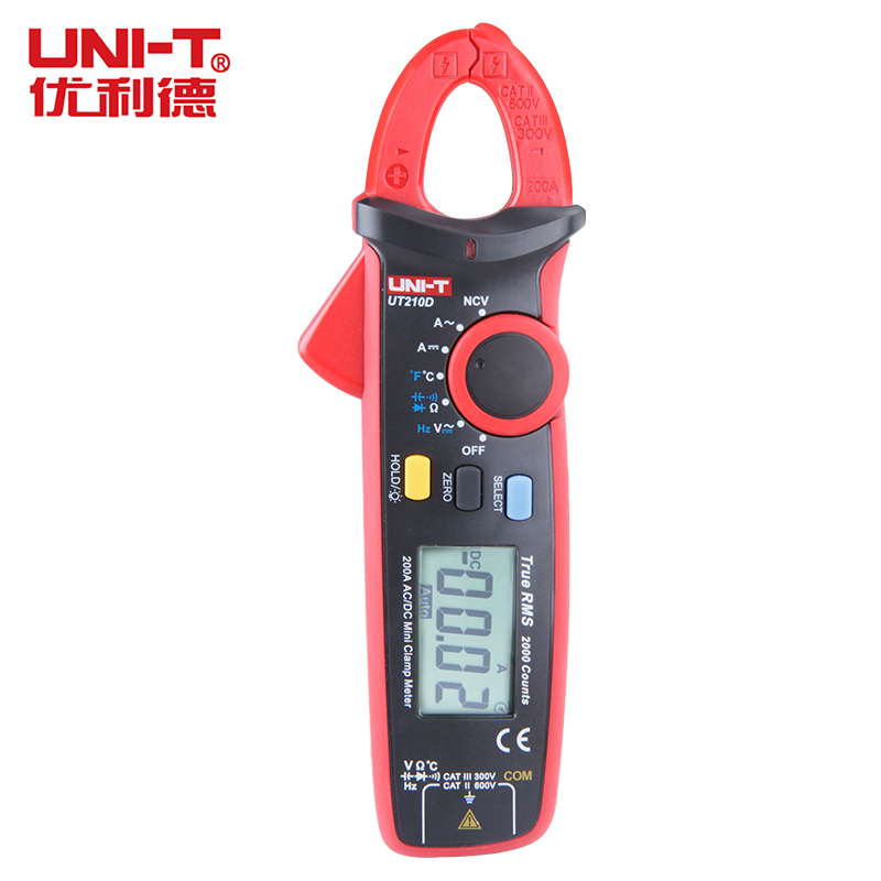 Uni-t  ut210e true rms digital klämma  ut210a/ b/c/d/e ac/dc ström/spänning automatisk räckvidd kondensator kontaktfri multimeter