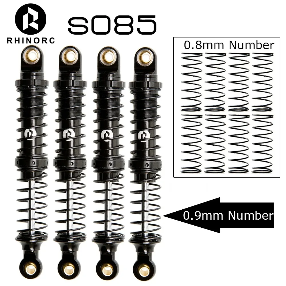 Amortiguador de METAL completo ajustable, 4 Uds., para 2-4KG, 1/10 RC MOA Shafty Crawler Car Rig S085 V2