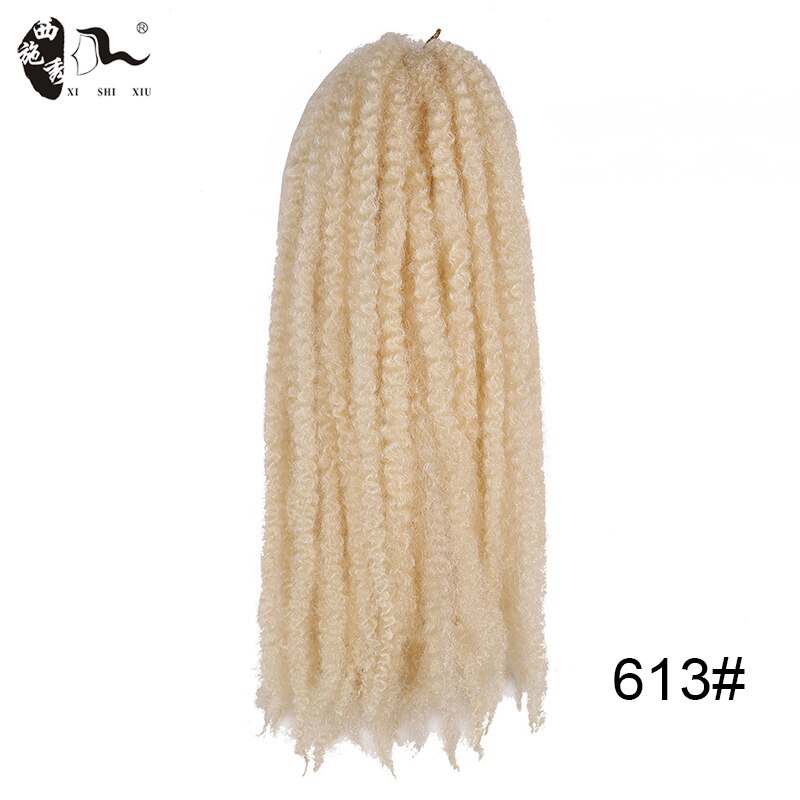Syntetiskt fläthår 1 st/lot afro marley hair crochet diy flätor frisyrförlängning hög temperatur 18 & #39 ;& #39 ; xishixiuhair: #613