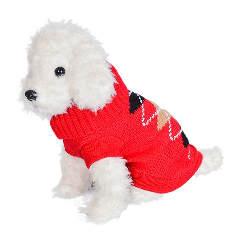 Huisdier Gebreide Trui Hond Herfst En Winter Warm Kostuum Plaid Hond Verdikking Trui Puppy Trui Jumper Kleding Kleding