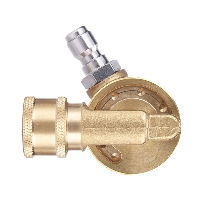 Pivoting Coupler for Pressure Washer Nozzle, Gutter Cleaner Attachment for Gutter Cleaning, 240 Degree, 4500 Psi, 1/4 Inch Quick