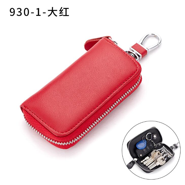 Mannen Pu Lederen Retro Autosleutels Huishoudster Houders Lady Zipper Sleutels Portefeuilles Unisex Autosleutel Case Key Organizer Pocket: 8