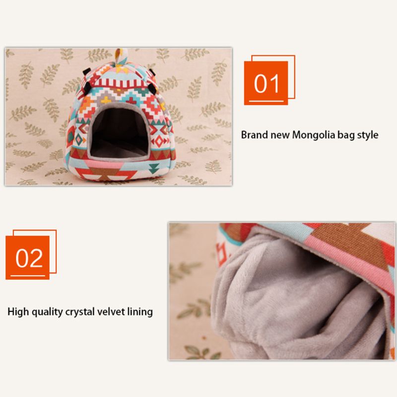 Hamster Tent Winter Warm Sugar Glider Hammock Cage Sleeping Bed House Habitat